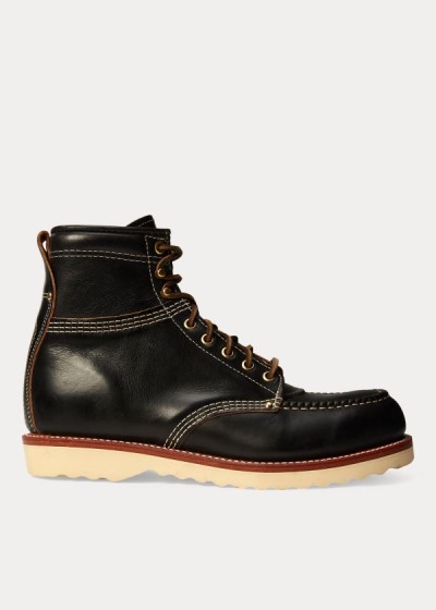 Botas Ralph Lauren Hombre Negros - Brunel Leather Work - ZYBHP7834